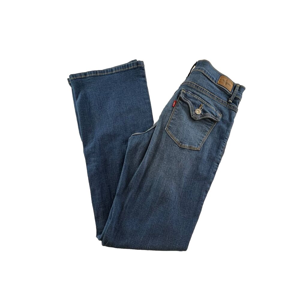 Levis 512 Womens 4M Flap Pockets Perfectly Slimming Boot Cut Denim Jeans